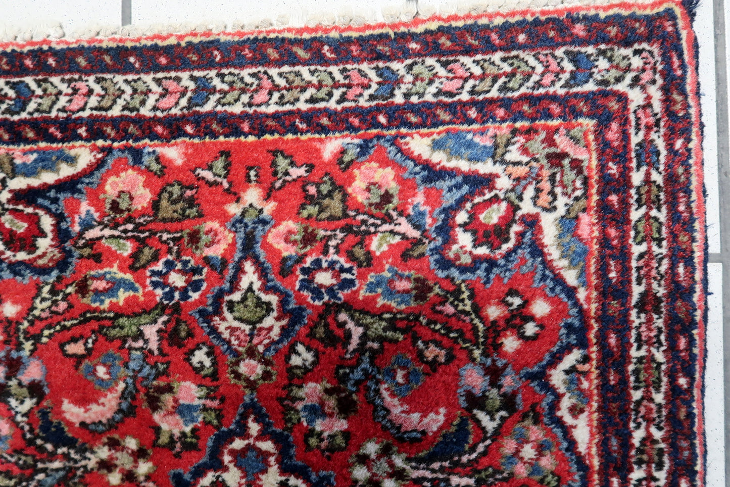 Intricate Floral Patterns - Vintage Sarouk Rug