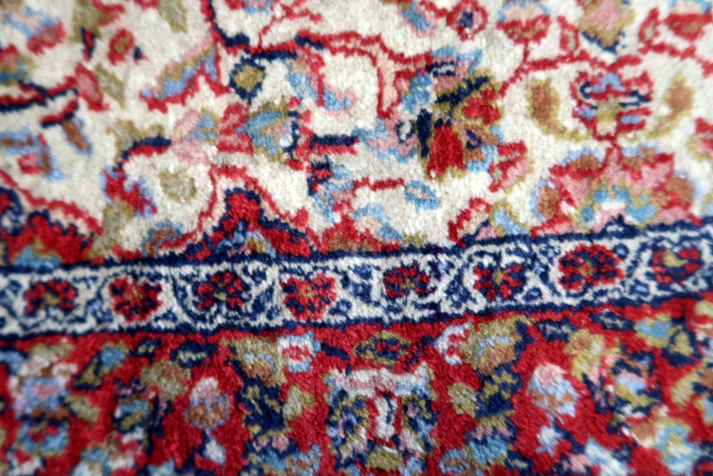 Artistic display of the rug as an accent piece in a hallway, showcasing its vibrant colors