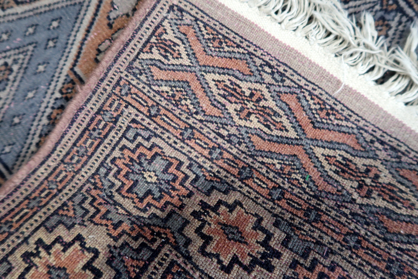 Octagonal motif close-up with earthy color contrast
