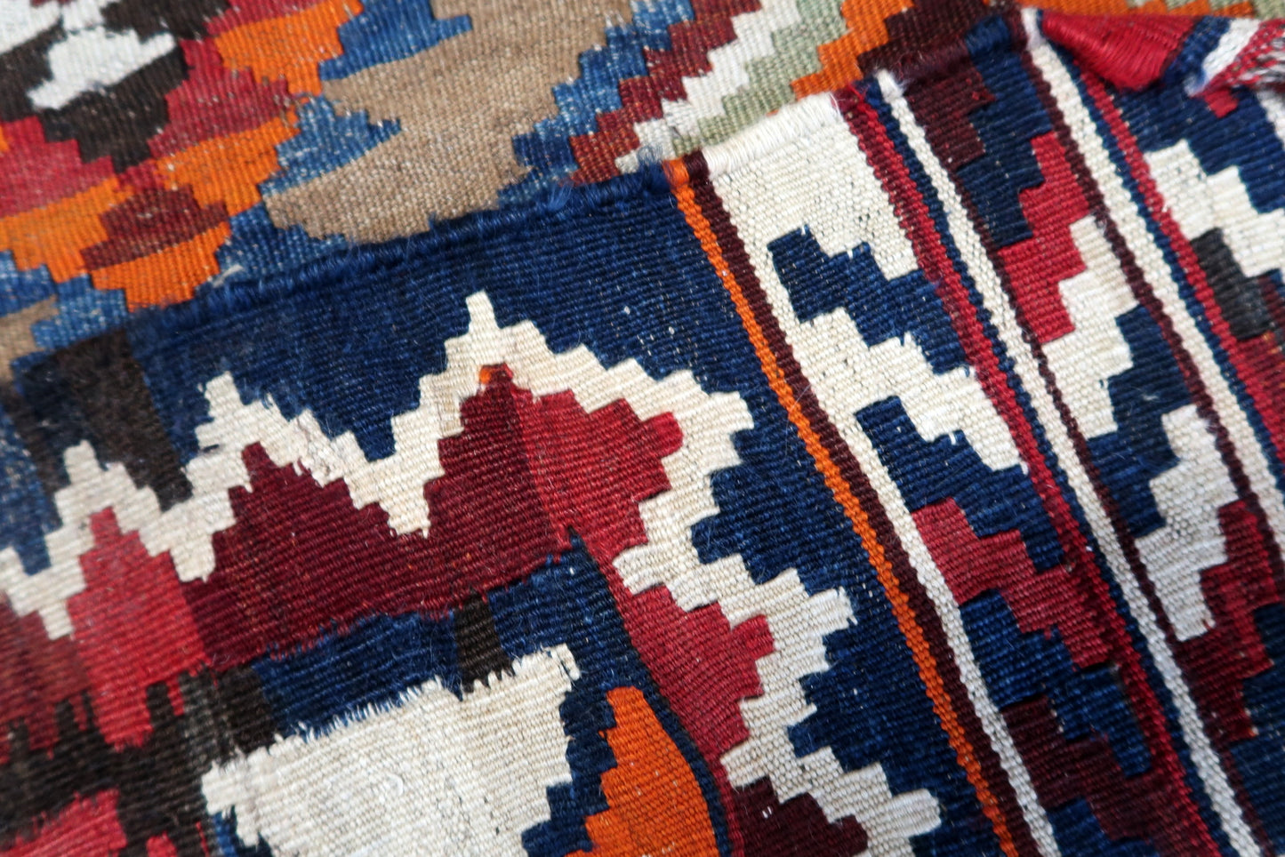 Antique Persian rug with reversible structure