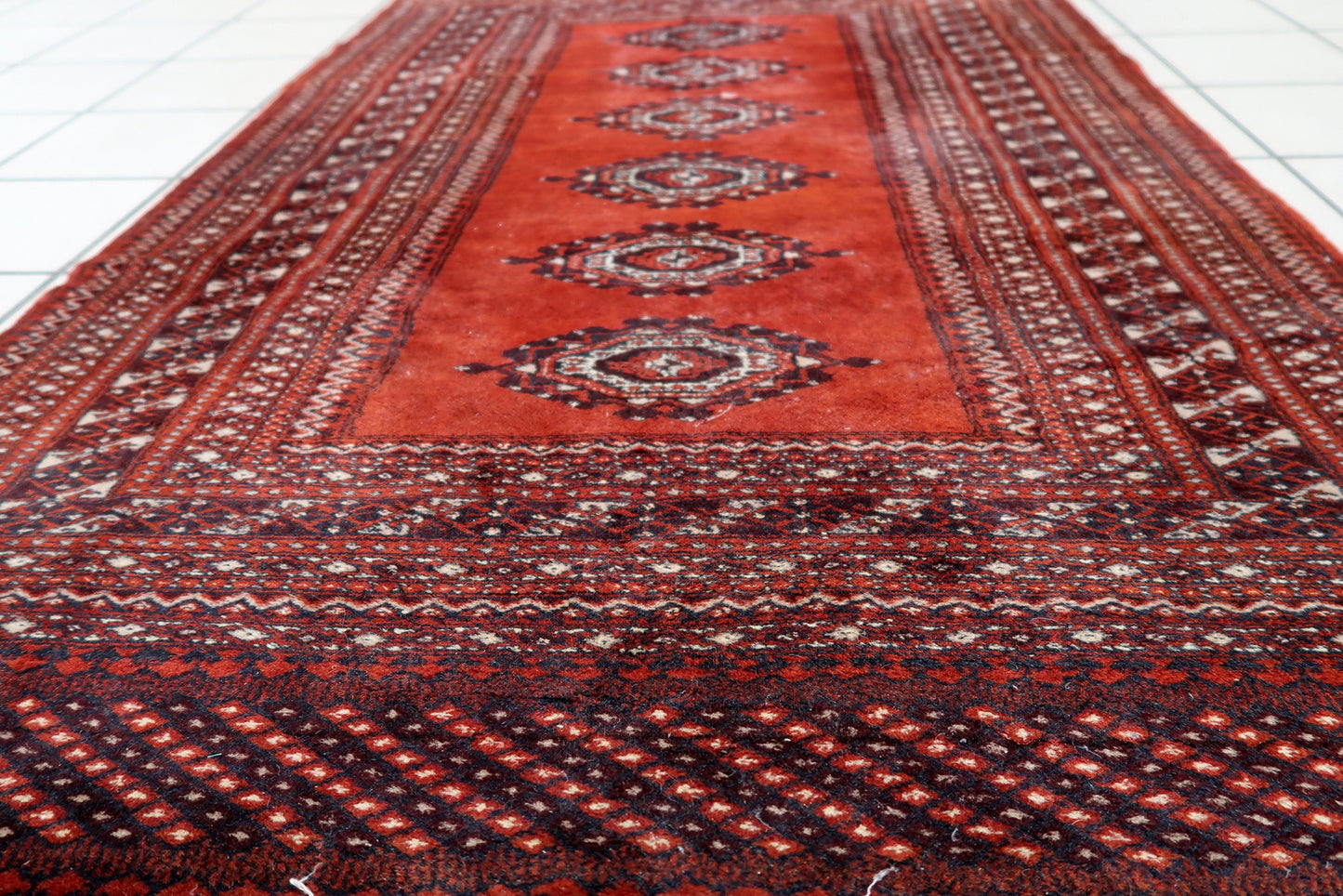 Versatile tribal rug for hallway or entryway