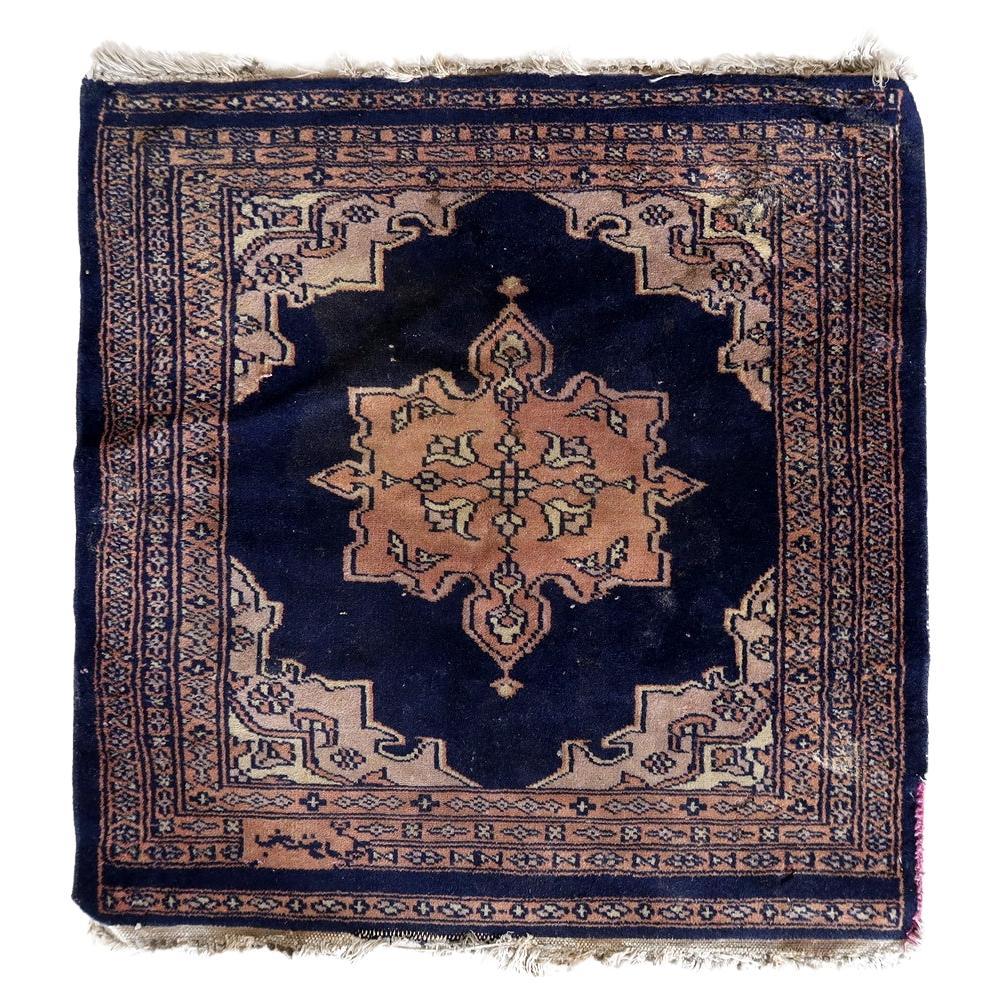 Handmade vintage Uzbek Bukhara rug