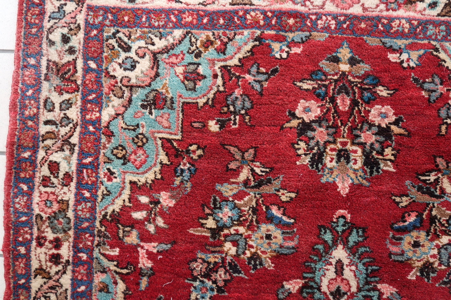 Soft wool Persian rug with vintage charm