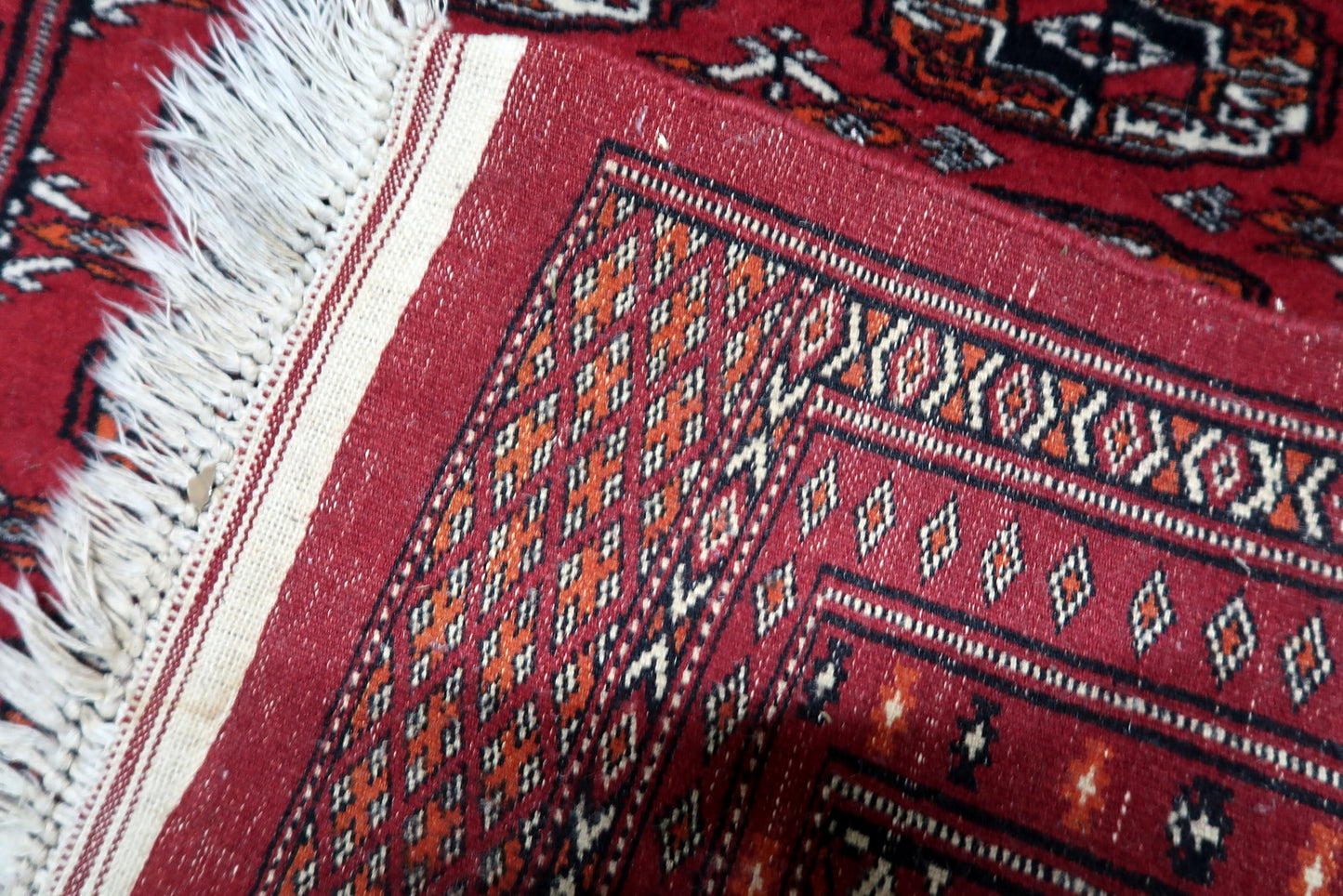 Top-down shot capturing the rug's iconic and balanced layout.