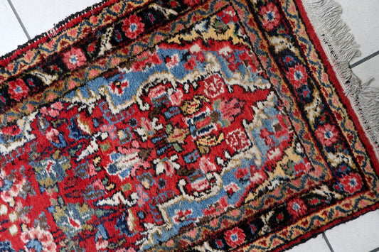 Persian Hamadan carpet runner geometric motifs long narrow hallway