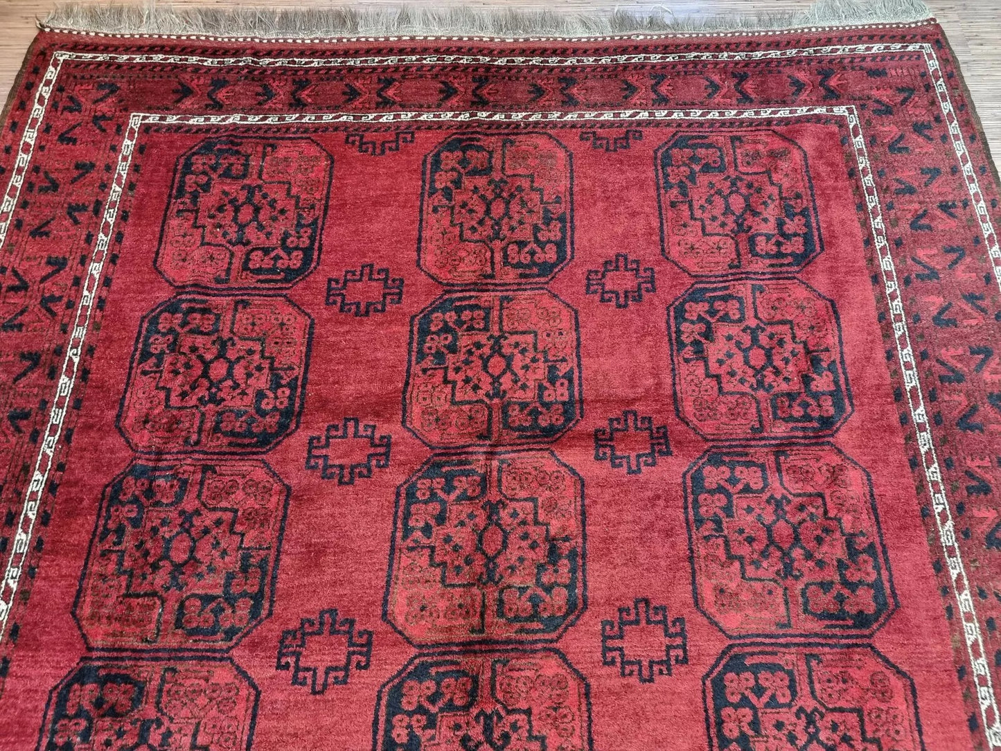 Vintage Afghan wool carpet in excellent condition