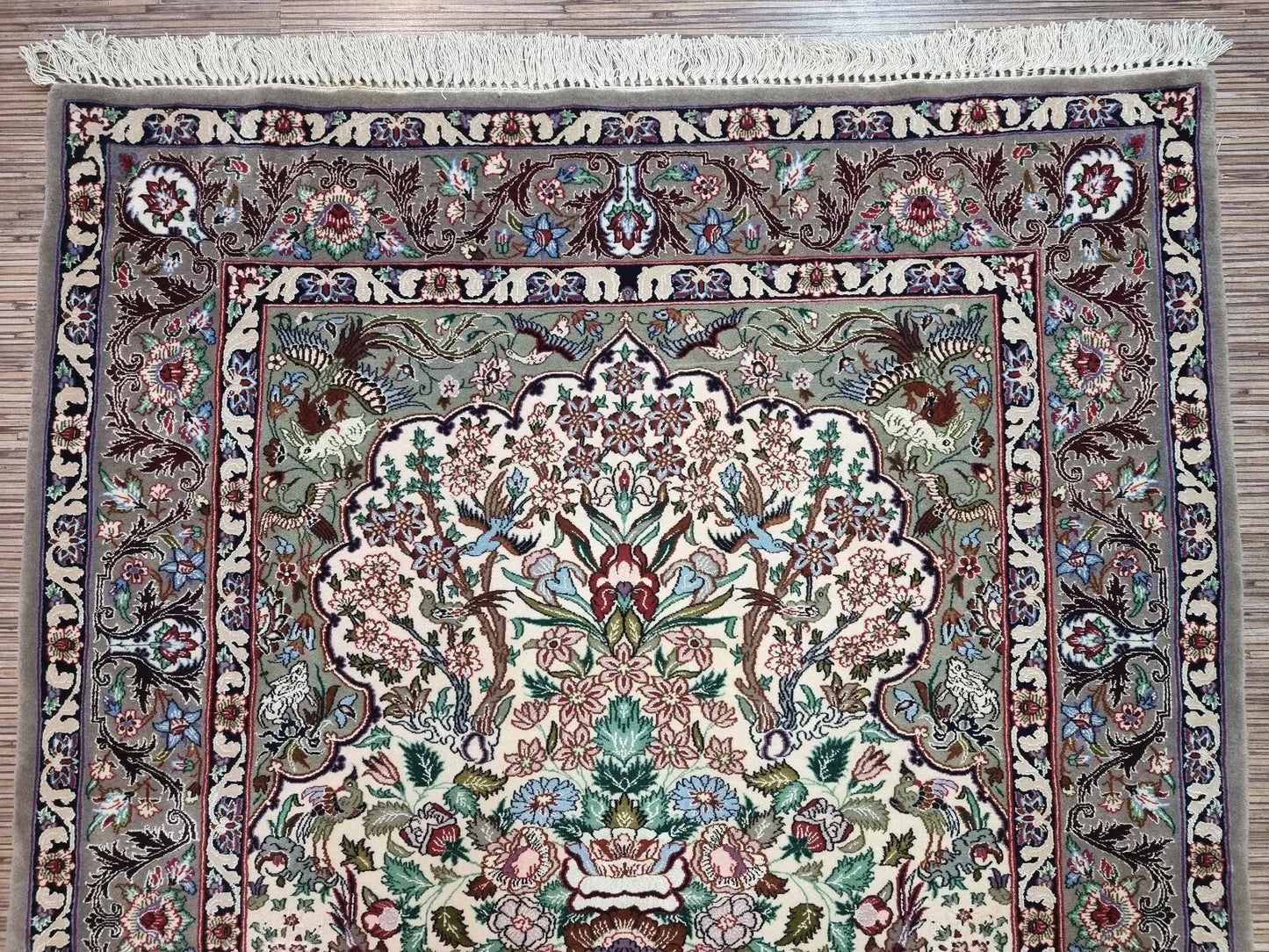 Handmade Persian Isfahan rug perfect for collectors and luxury interiors