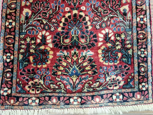 1910s Persian floral wool rug