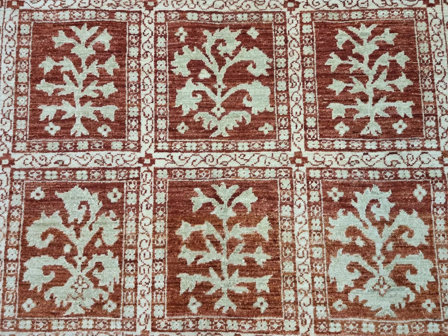 1980s Afghan wool rug β floral motifs