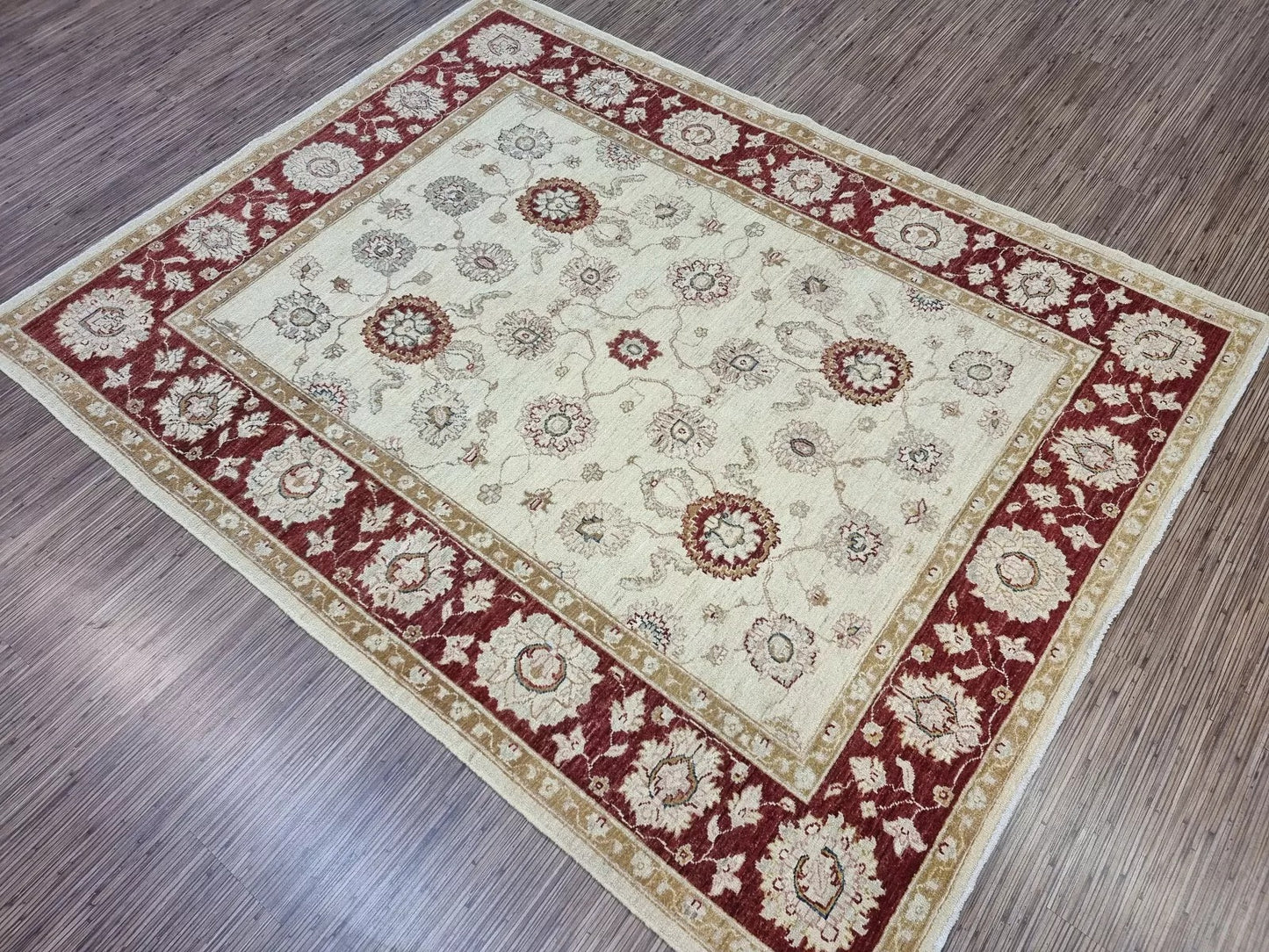 Cultural vintage Afghan wool carpet