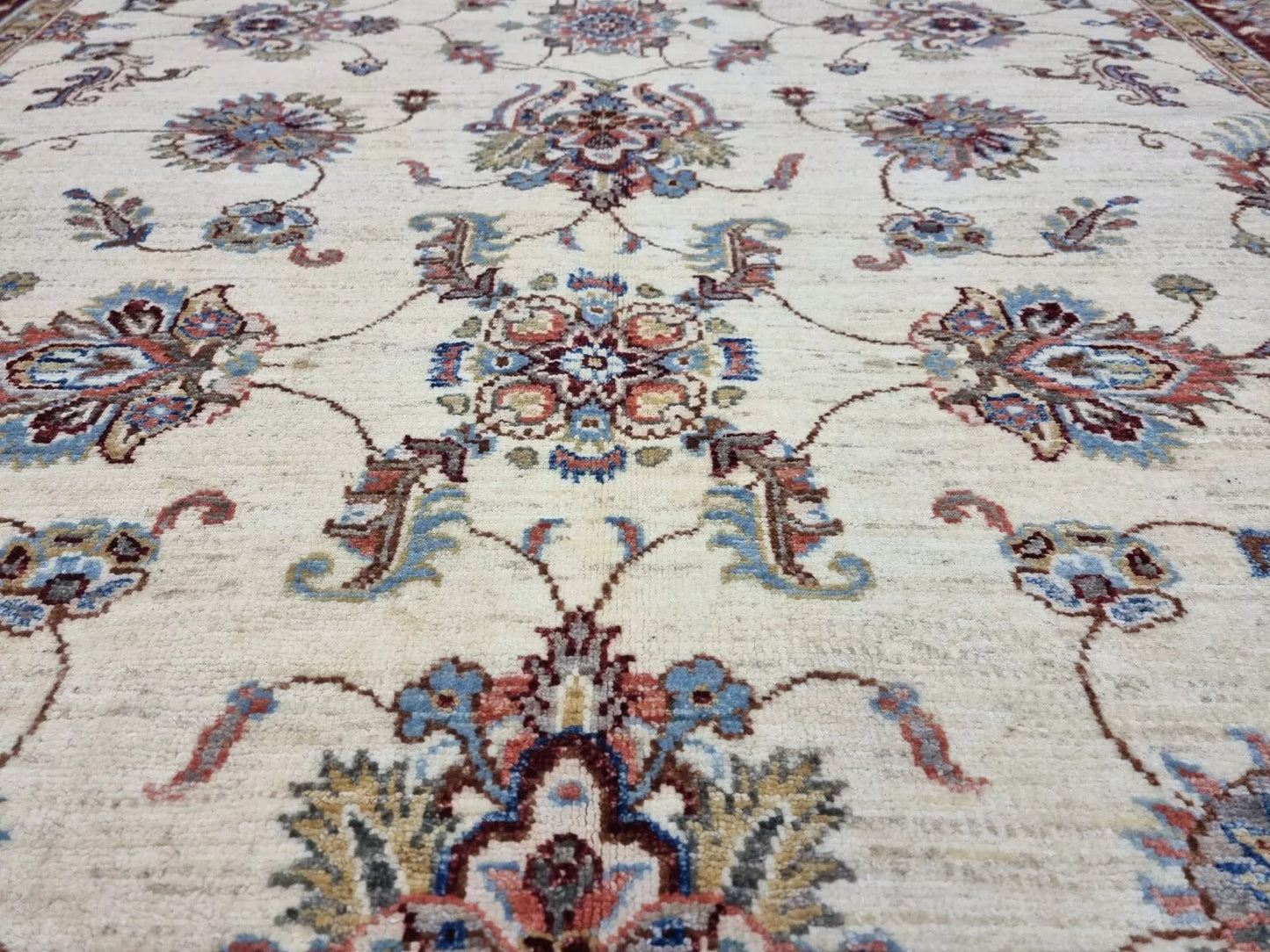 Vintage Hand-knotted Afghan Rug β Oriental Design