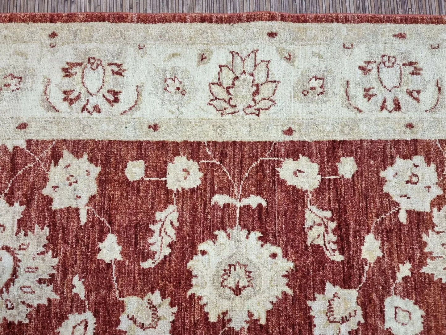 1980s Afghan Ziegler Rug with Rich Terracotta Palette