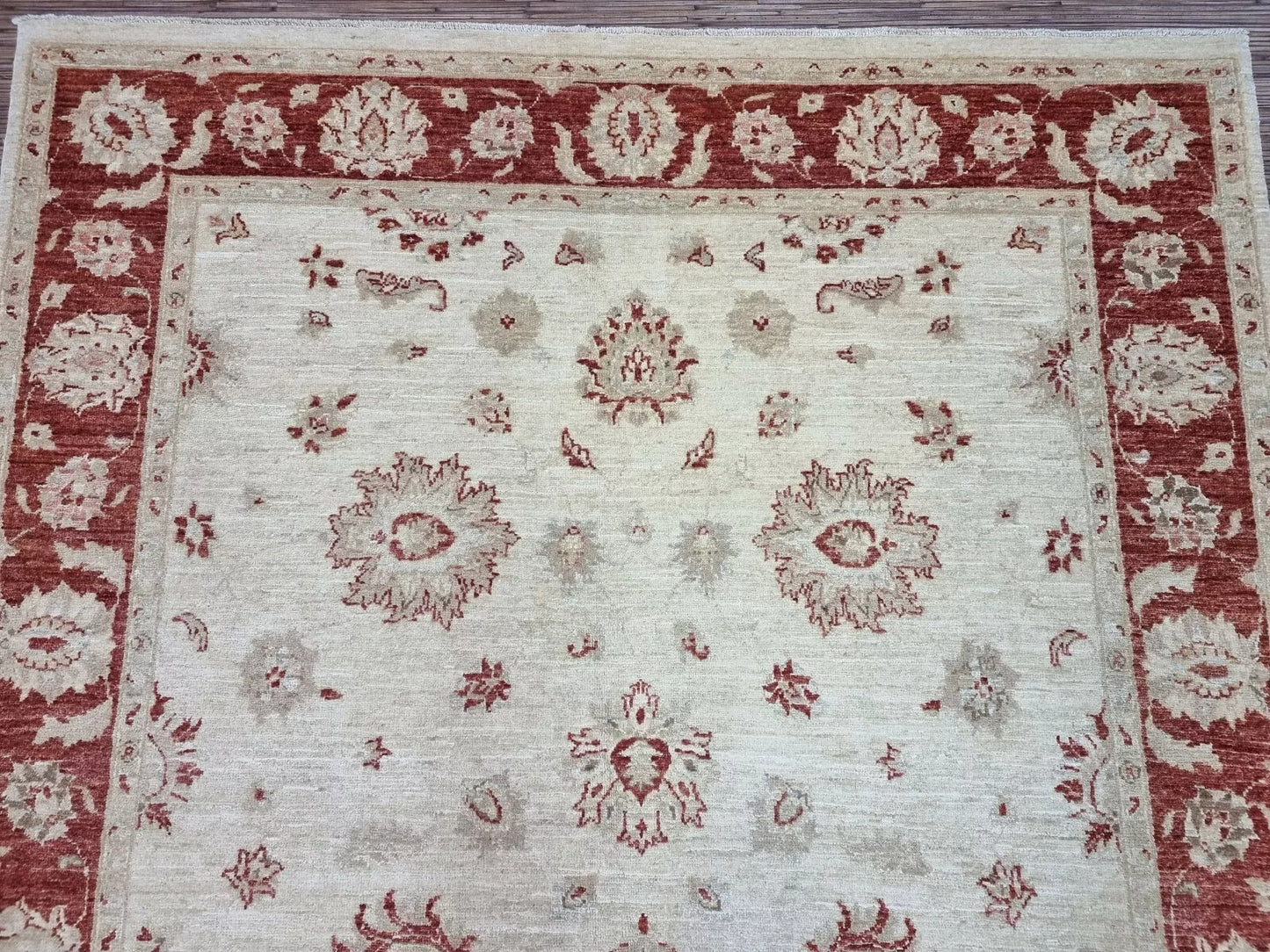 Vintage 1980s Afghan Ziegler rug, perfect for living room decor