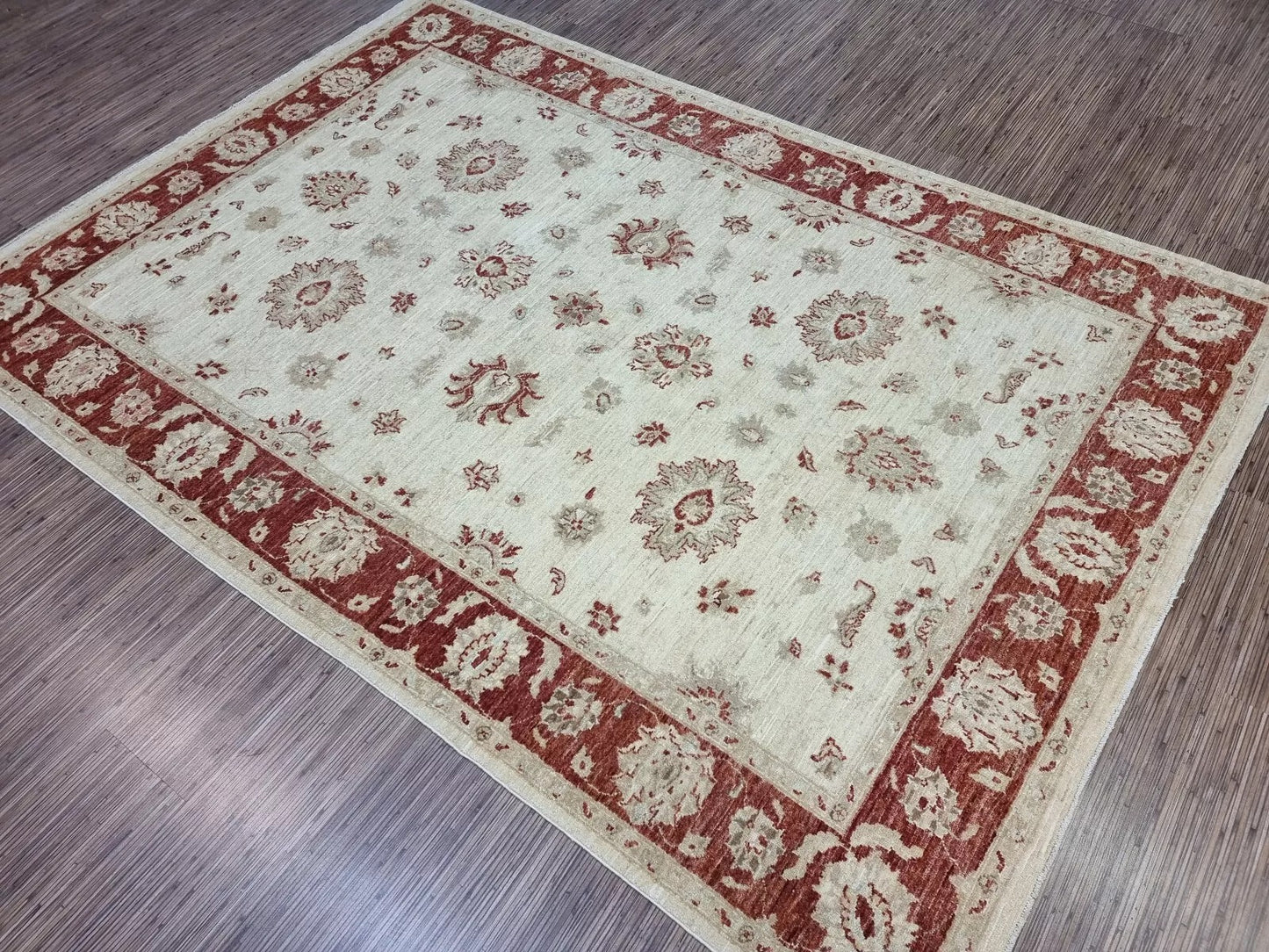 1980s vintage Afghan Ziegler rug with elegant Oriental patterns