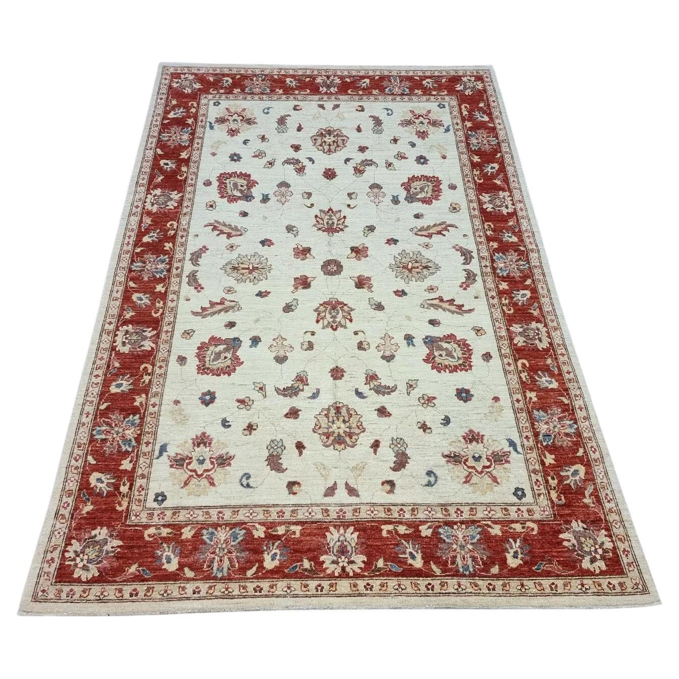 Vintage Afghan Ziegler rug with central medallion
