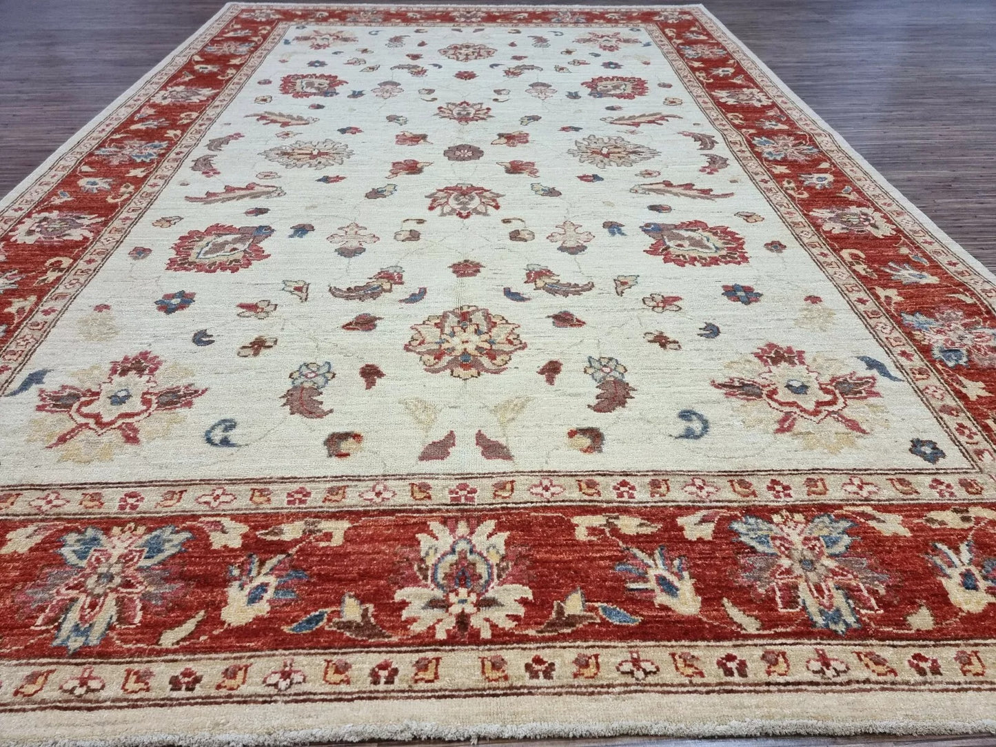 Handmade wool rug for modern or classic interior