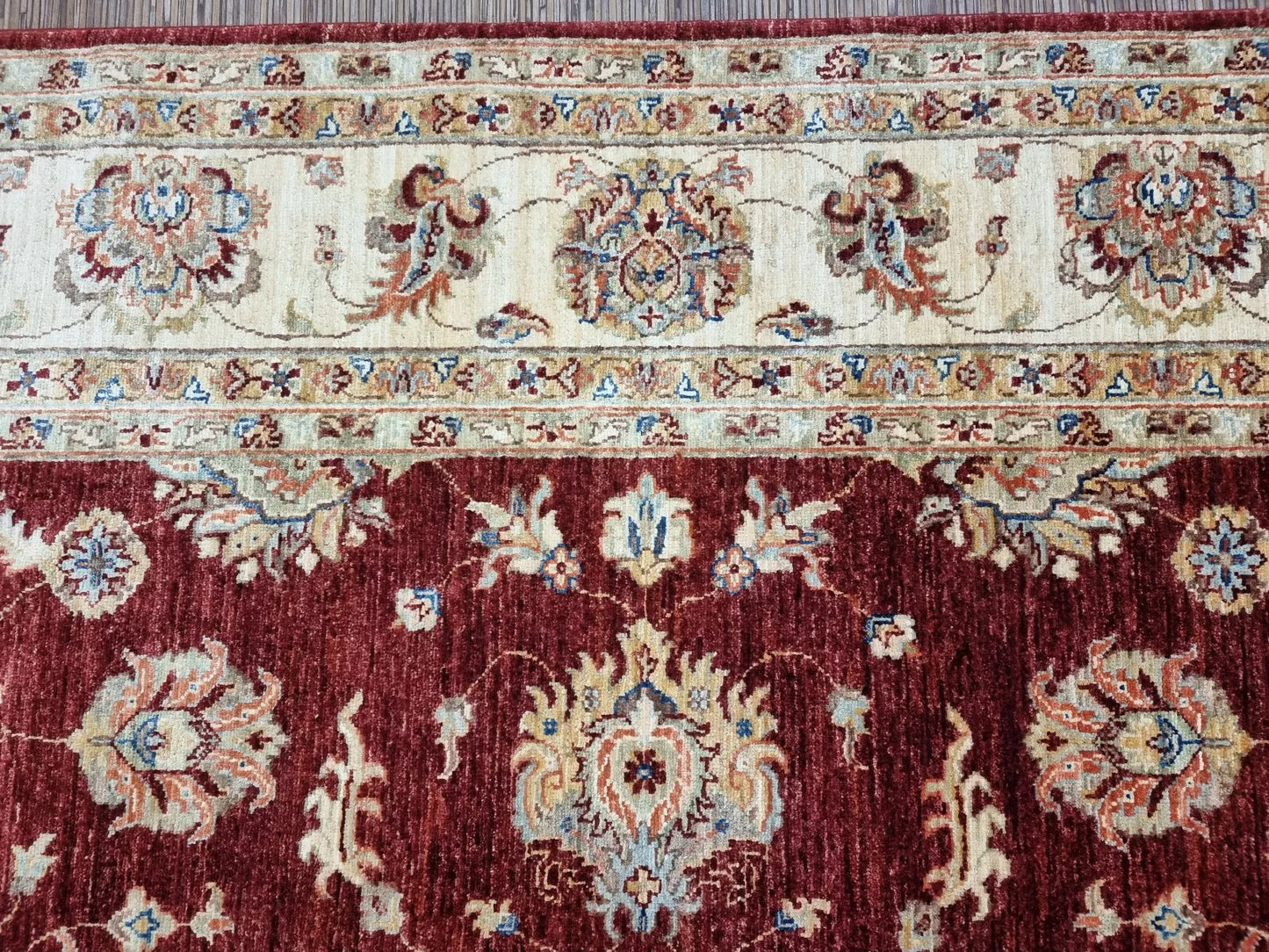 Warm-toned Persian-inspired floral rug