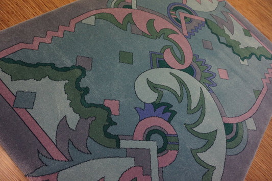 Close-up detail of intricate geometric patterns on the Crystallo Rug