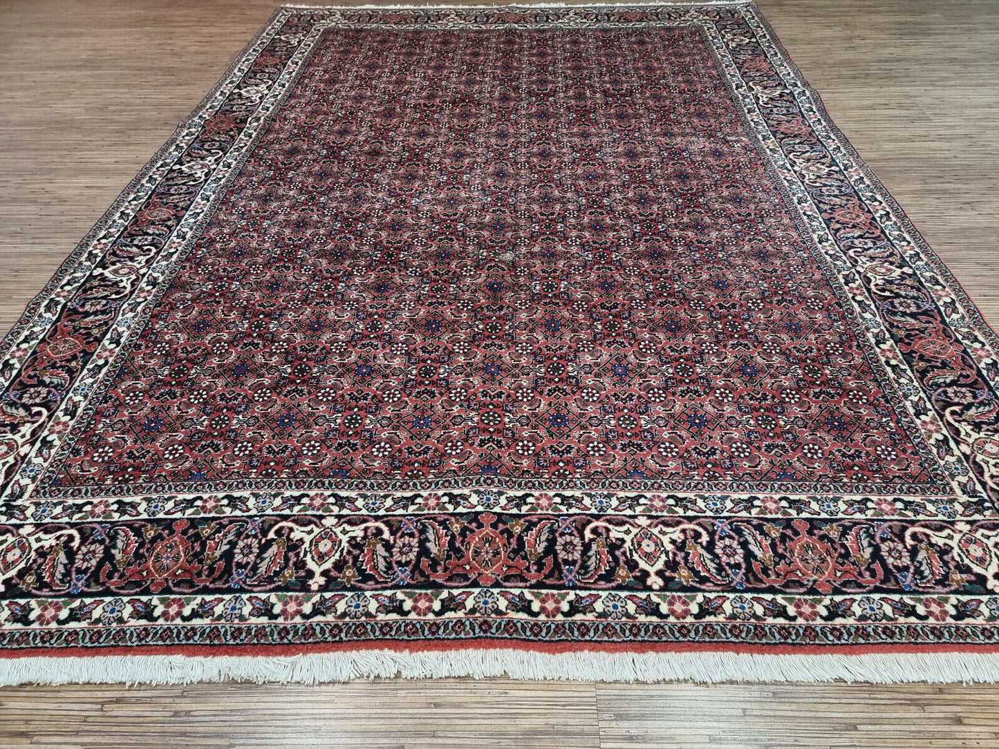 Wool Rug: Softness and Durability: Experience the enduring quality and luxurious comfort of this handwoven Persian Bidjar rug, crafted from premium wool.