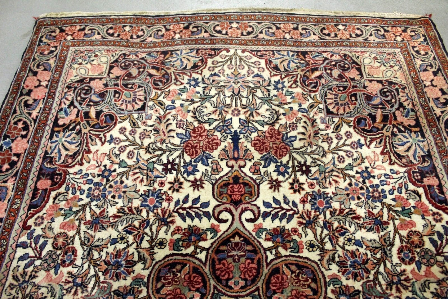 Hand-knotted Persian rug with elegant Persian weaving technique