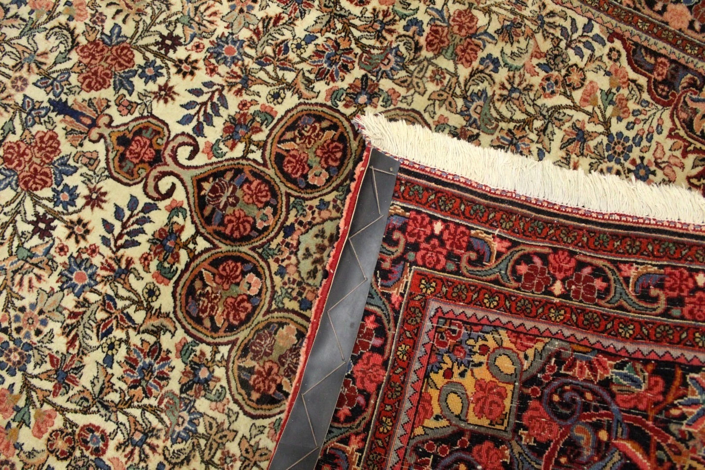 Collector’s Persian Bidjar rug with refined floral arrangements