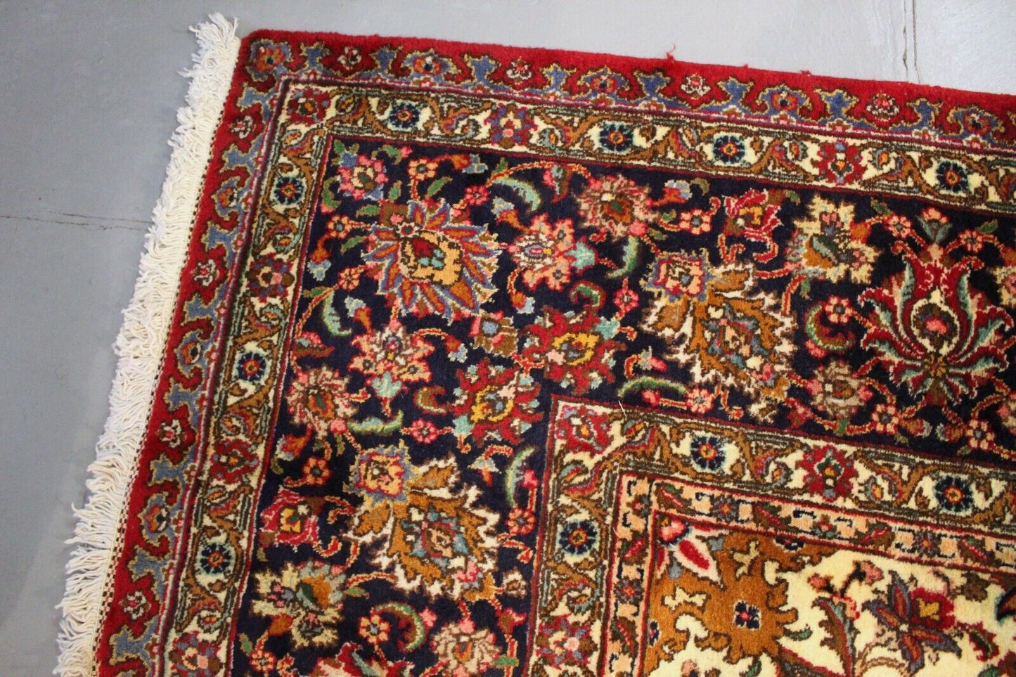Placing Remarkable Vintage Persian Tabriz Oversize Rug in Home for Timeless Elegance and Artistry - 1960s