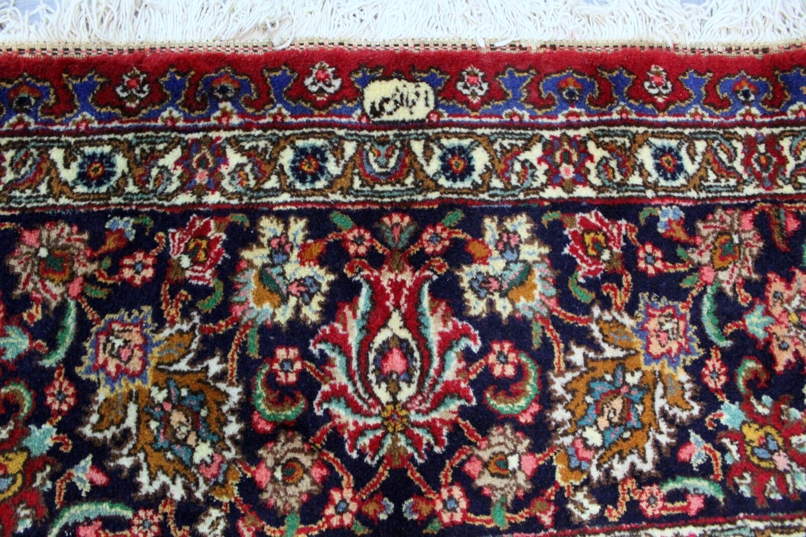 Dimensions of Handmade Vintage Persian Tabriz Oversize Rug: Width - 375cm, Length - 630cm - 1960s