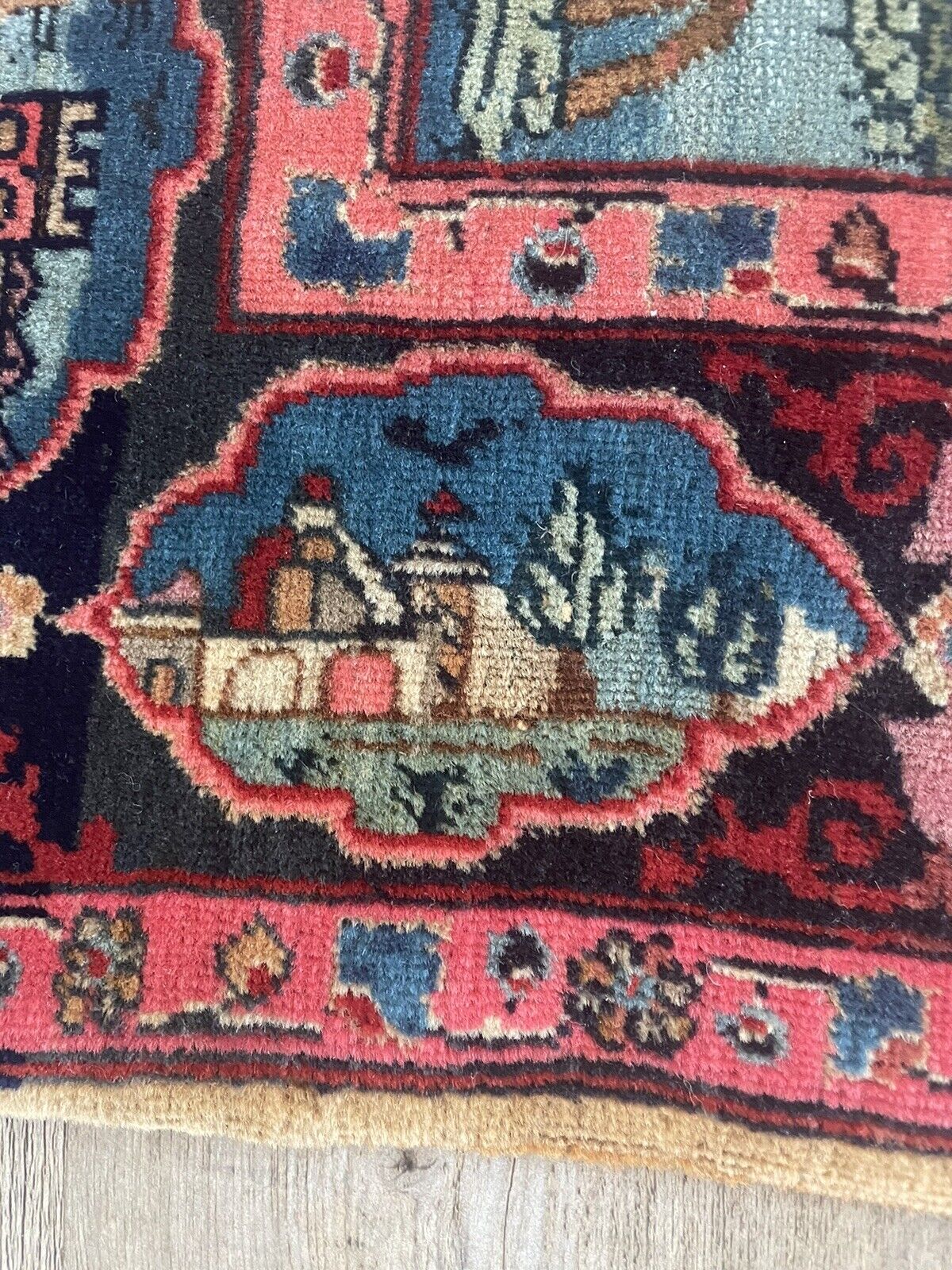 Close-up of value on Handmade Antique Persian Kashan Collectible Rug - Detailed view emphasizing the rug's value as a unique and historical artifact, appreciated by collectors and enthusiasts alike.