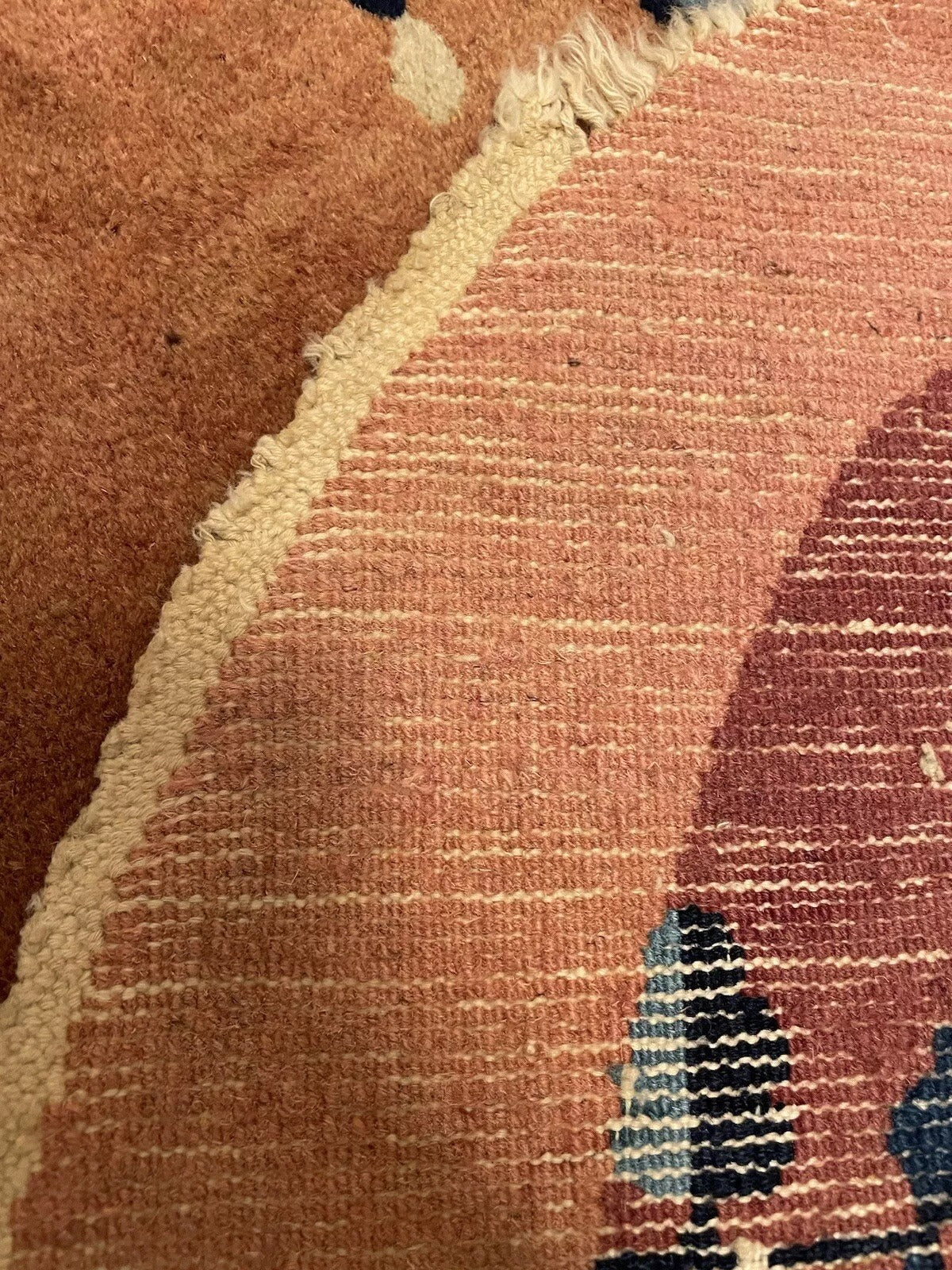 Authentic 1920s Chinese Wool Rug – Intricate Art Deco Design