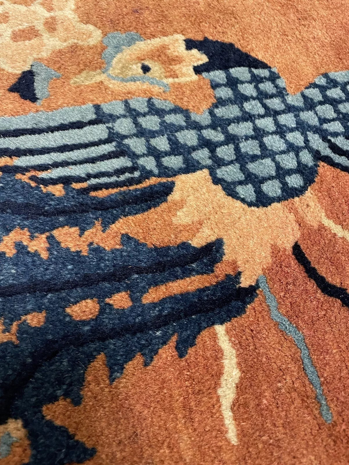 Handwoven Antique Chinese Carpet – Wool & Rich Colors