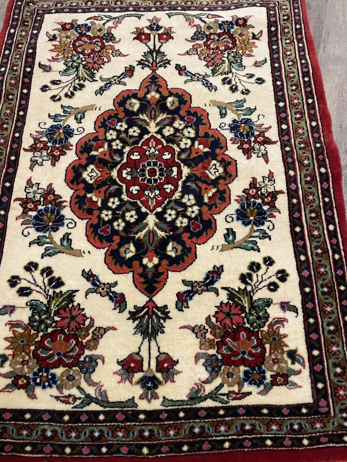 Qum Persian Rug with Intricate Borders & Central Medallion