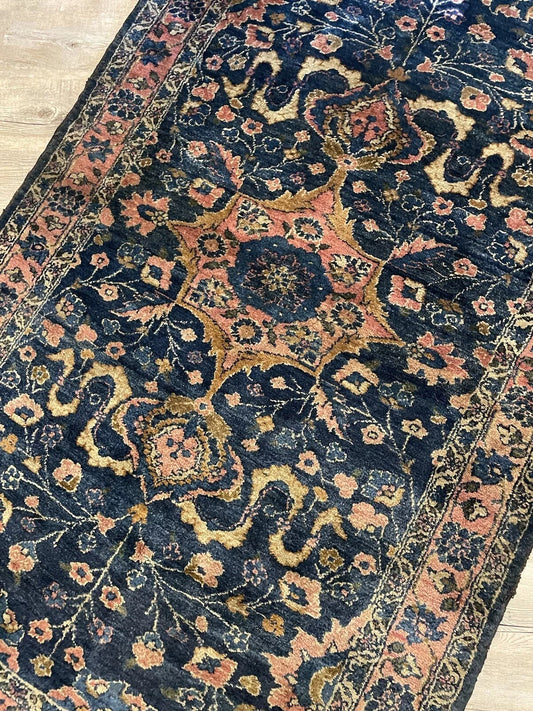 1920s Persian Lilihan Rug with Floral Patterns
