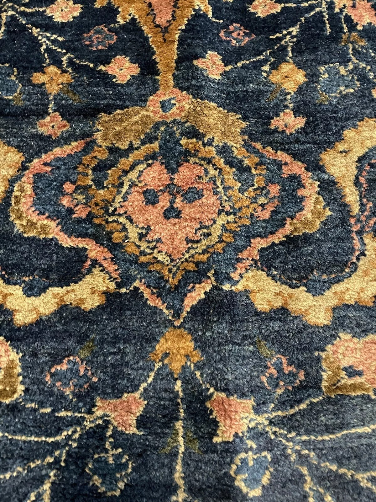 Authentic Antique Persian Floral Wool Rug with Intricate Designs