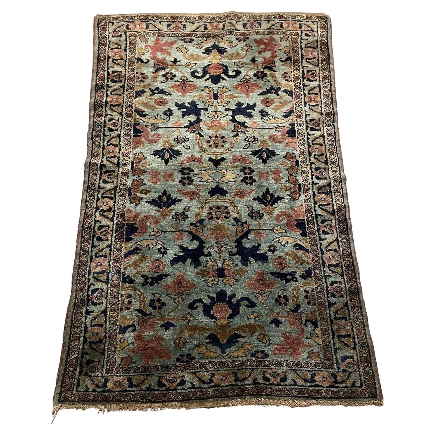 Handmade Antique Persian Lilihan Wool Rug โ 3.4' x 5.5' | 1920s