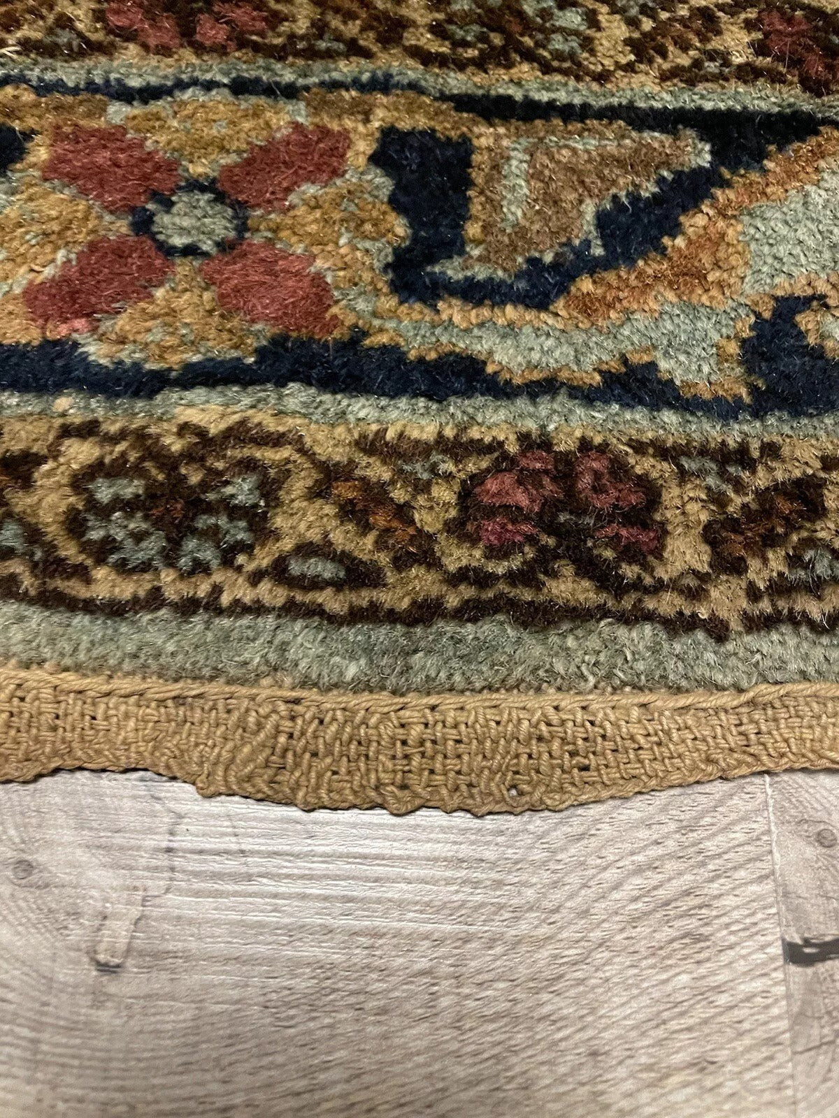 Persian Wool Rug with Elegant Floral Motifs and Rich Colors