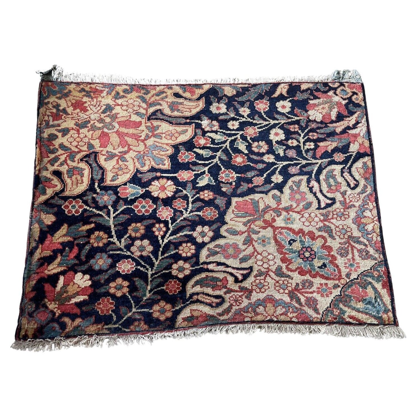 Handmade antique Farahan Vagireh wool rug from the 1880s, 1.8' x 2.4'