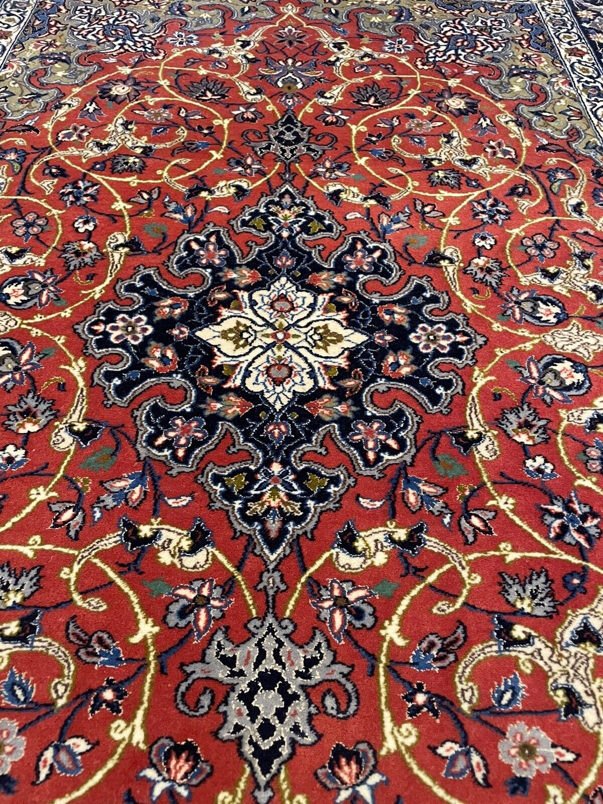High-quality Persian rug with traditional floral and geometric designs