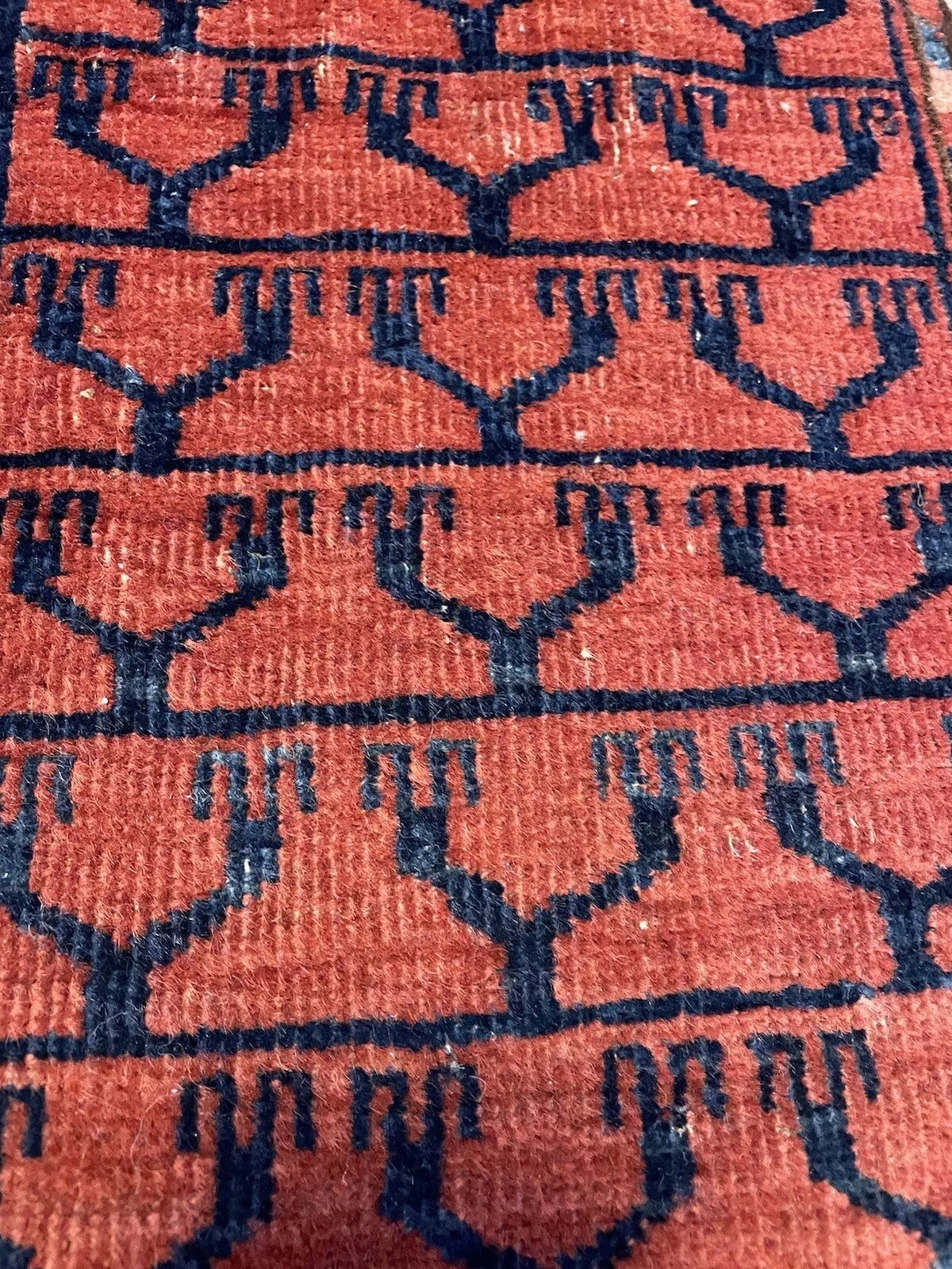Authentic antique Turkmen Engsi rug — traditional nomadic art
