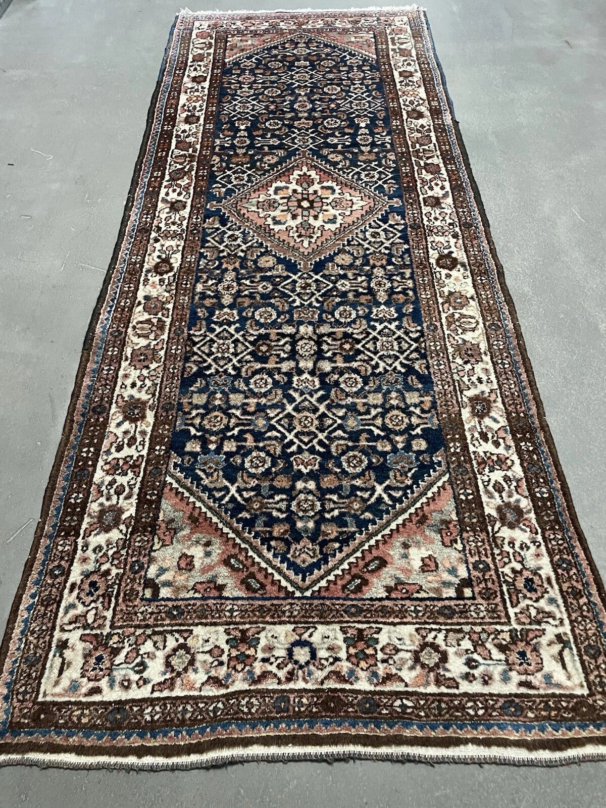 Handmade Persian runner with cotton foundation and wool pile