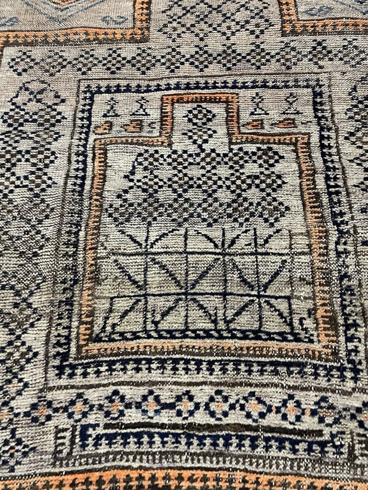Edge detail of 19th-century Balučistan rug