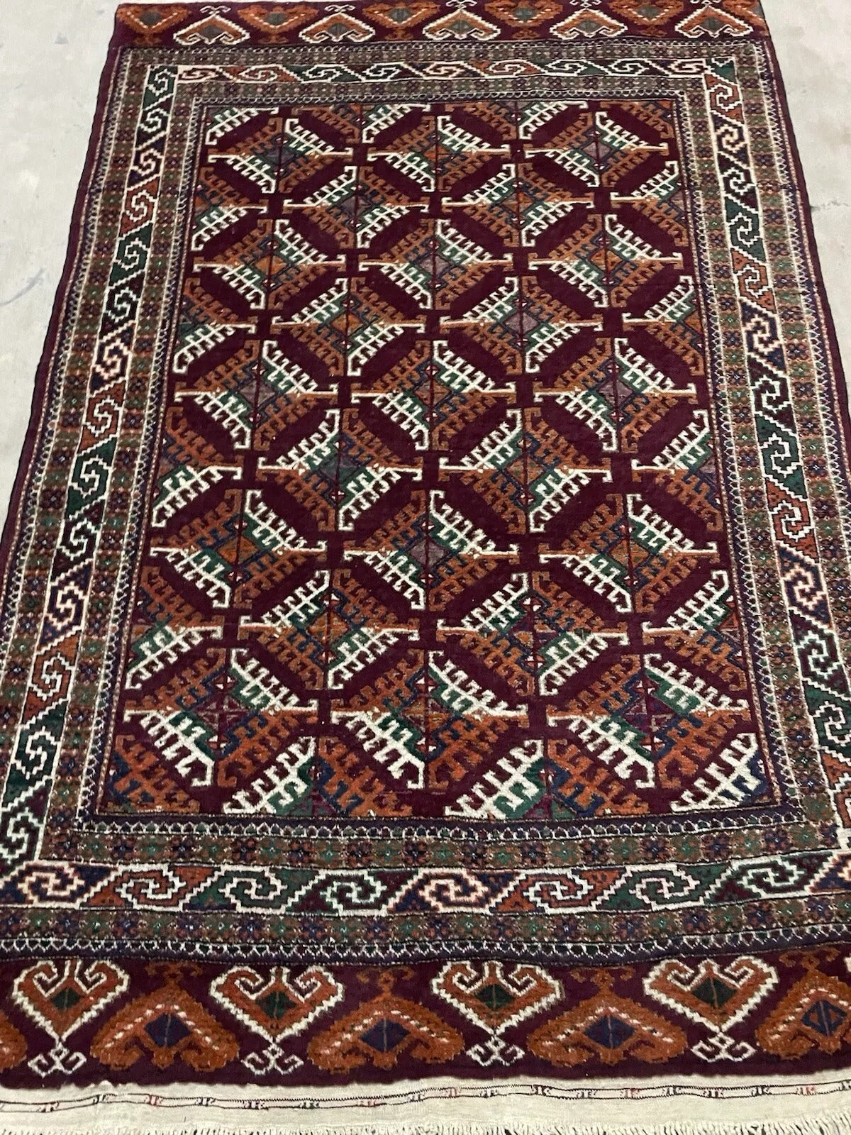 Corner showing authentic tribal weaving technique