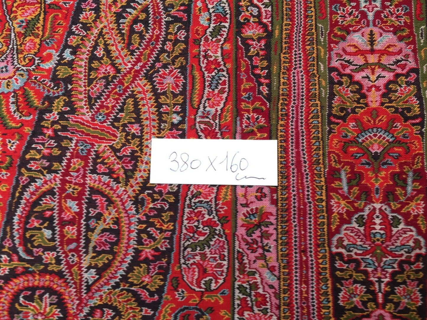 Back Side of Handmade Antique Indian Kashmir Shawl - 1870s