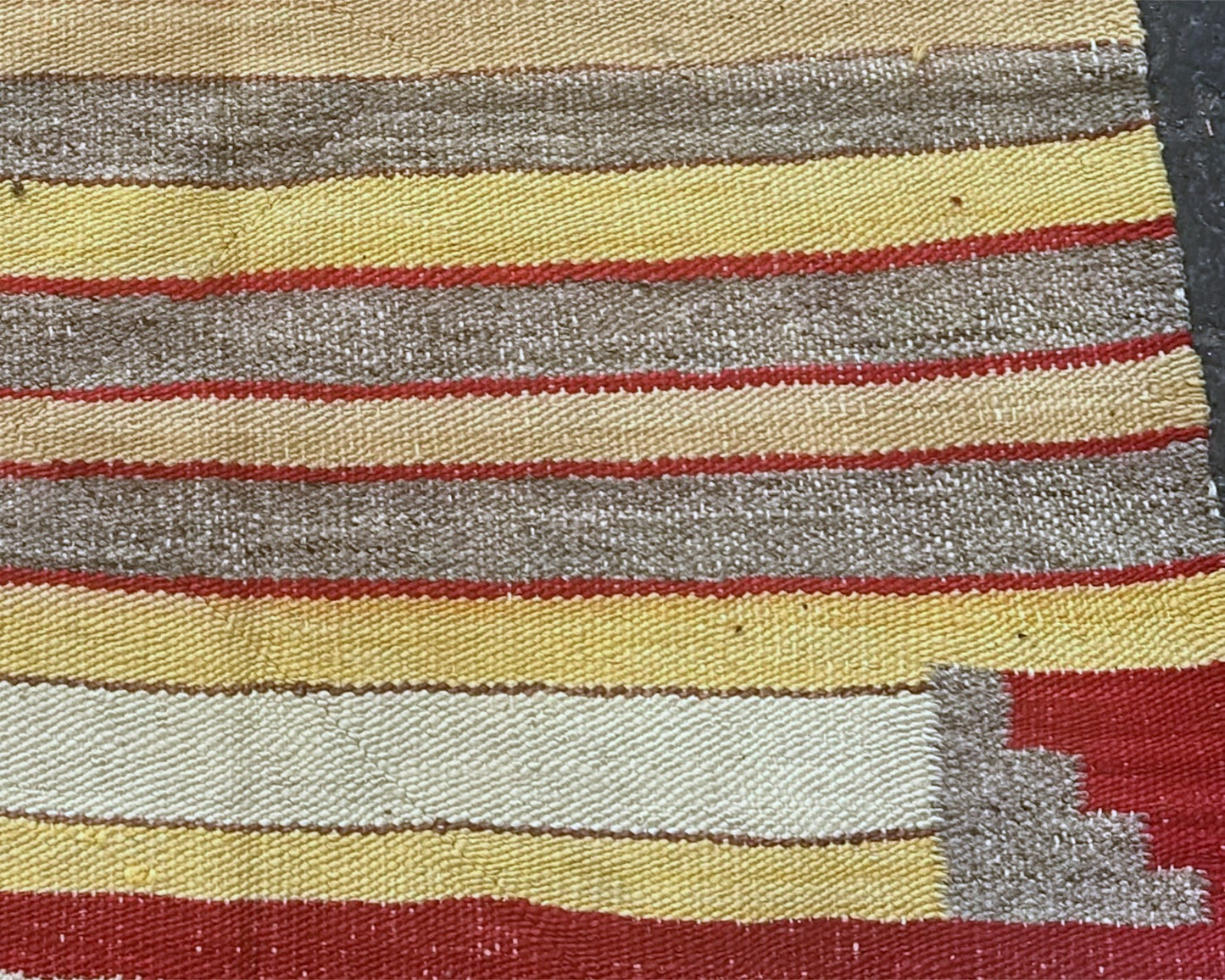 Full view of the 2.2' x 2.5' Native American rug