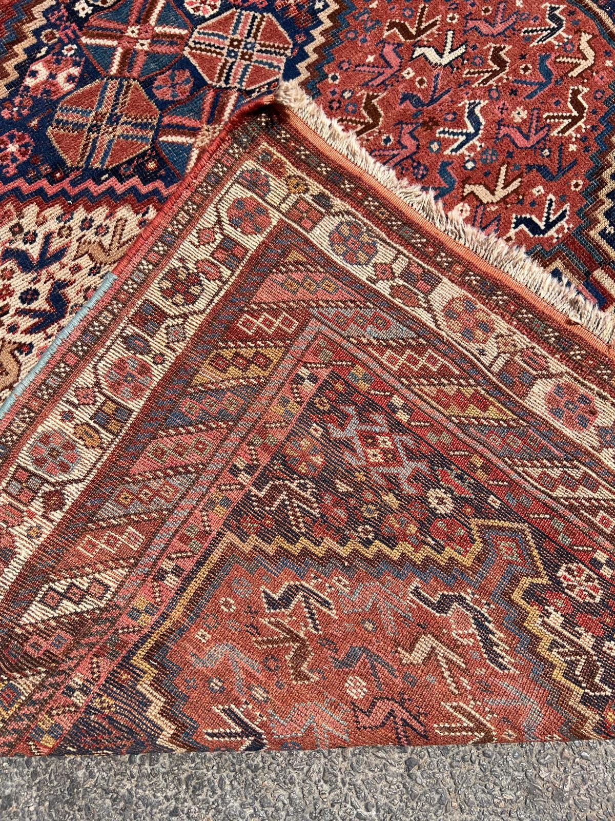 Volume and thickness of rug pile in cross-section