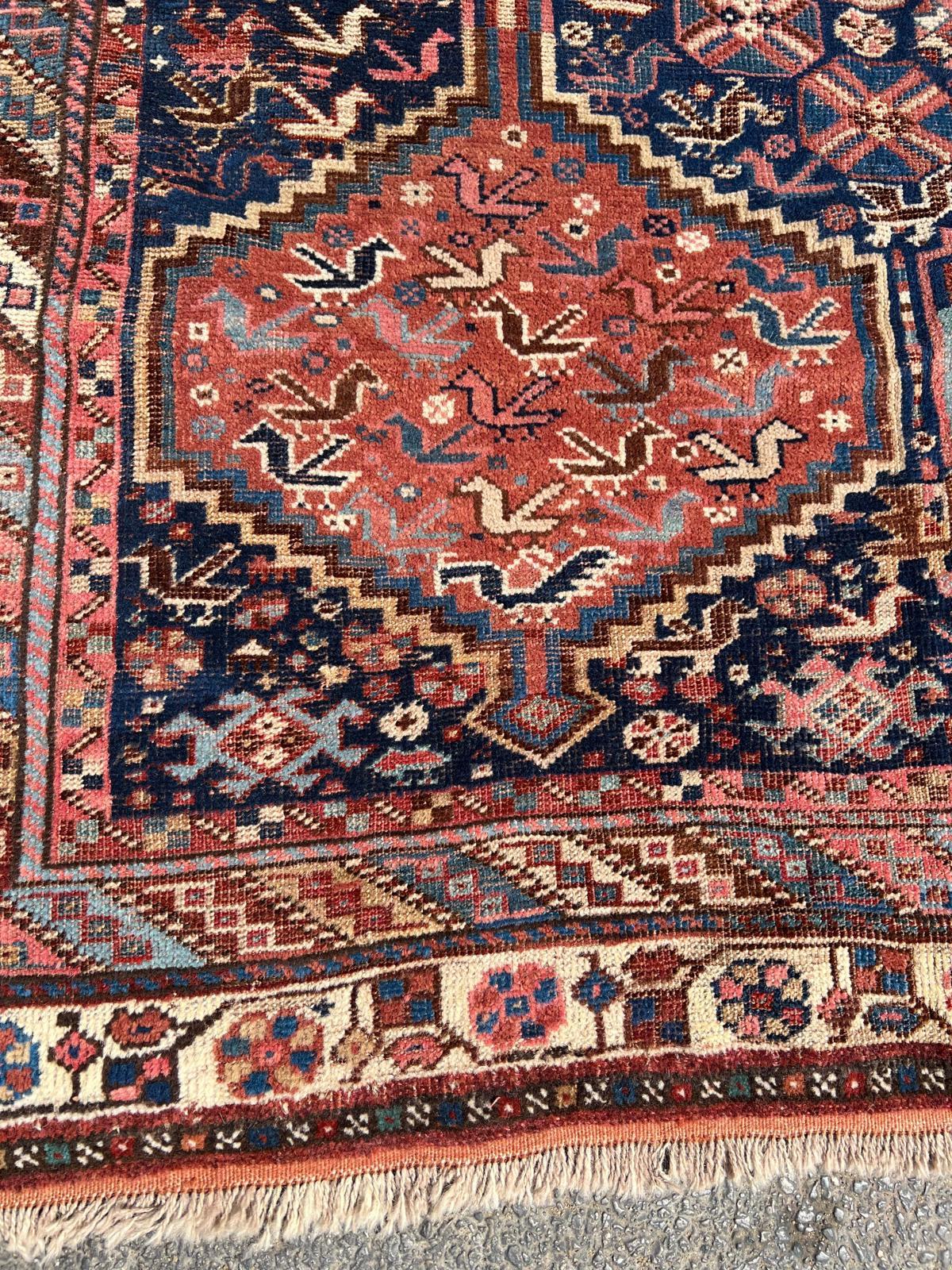 Terracotta and deep blue color contrast in field detail
