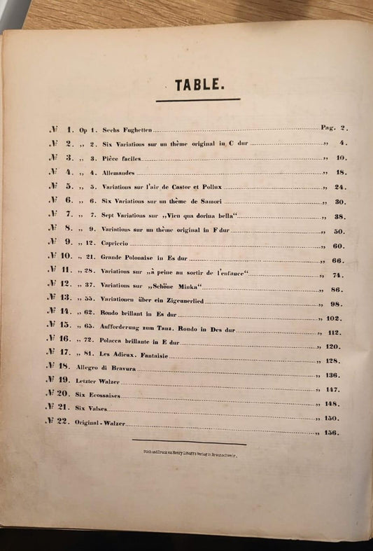 Close-up of cover detailing with Mozart's name and decorative elements