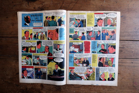 Mid-century April 1958 Franco-Belgian comic magazine published during the Brussels Expo 58 era by Le Lombard.