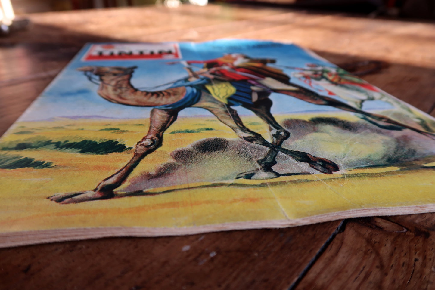 Le Journal de Tintin detail, typography and comic artwork from 1958