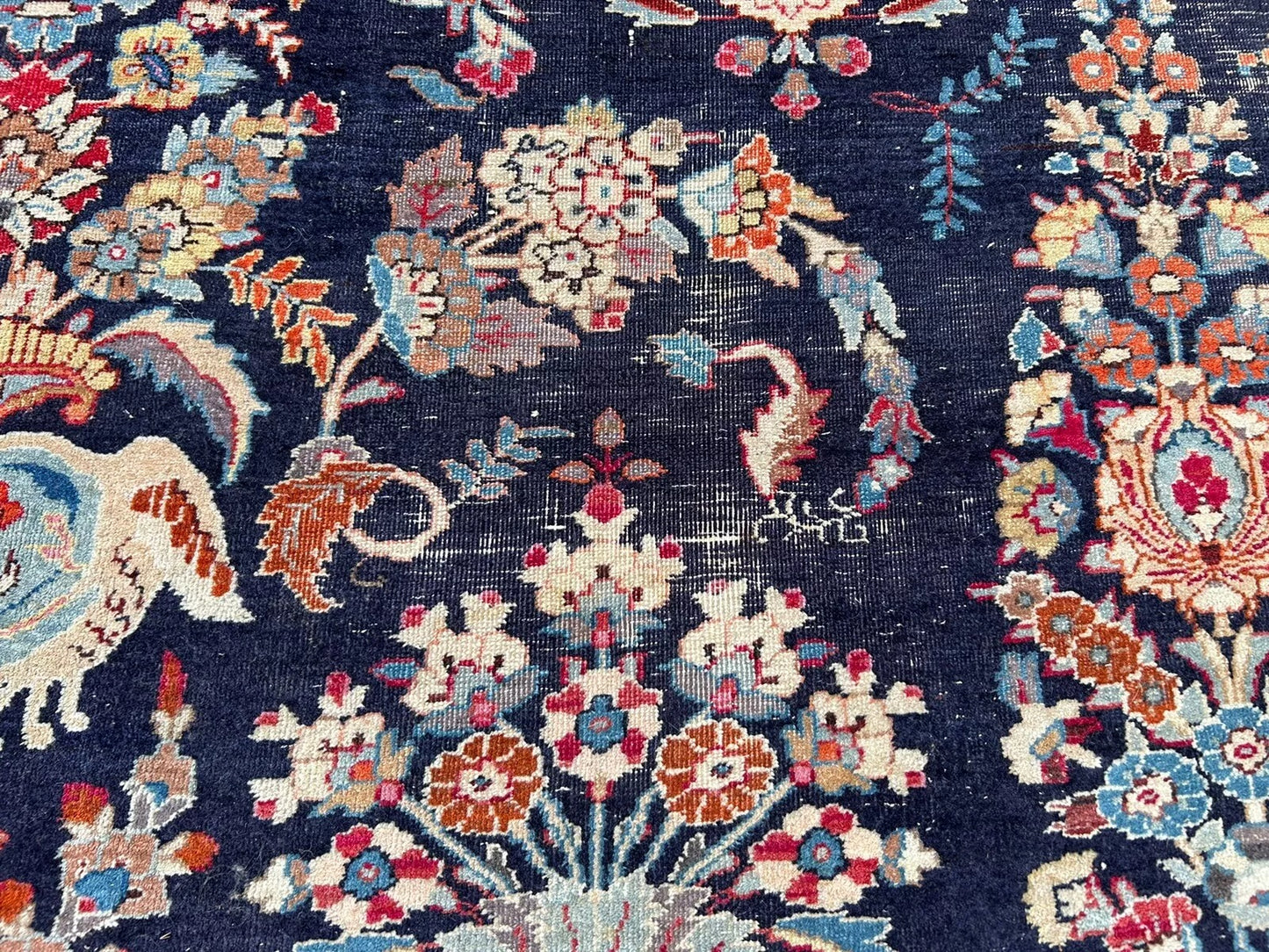 Full view of large 390 x 300 cm Persian carpet