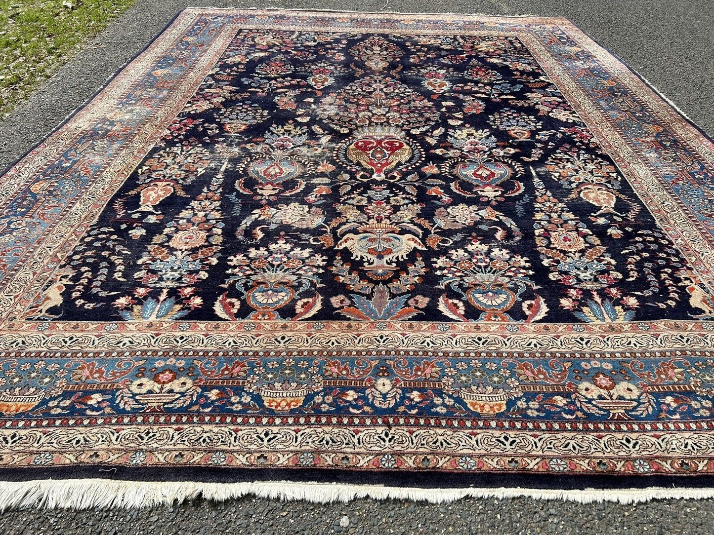 Traditional Persian arabesques on red field
